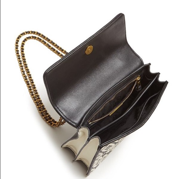 TORY BURCH WOVEN LEATHER CONVERTIBLE SHOULDER BAG Robinson Britten - Picture 2 of 2